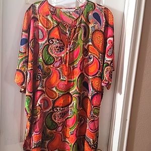 Trina Turk colorful Paisley  dress M/L